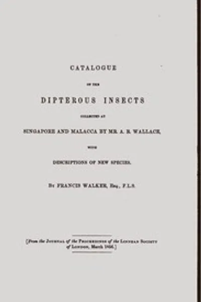 Обложка книги "Каталог двукрылых насекомых, собранных в Сингапуре и Малакке"