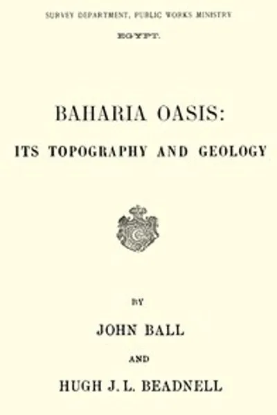 Обложка книги "Оазис Бахария: Топография и геология"