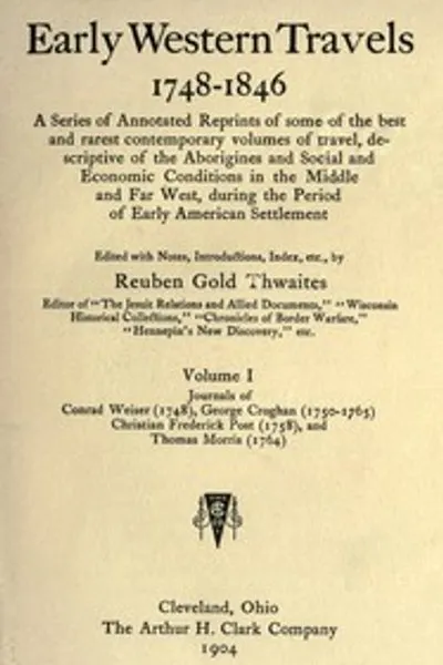 Обложка книги "Дневники Конрада Вайзера (1748), Джорджа Кроугана (1750-1765), Кристиана Фредерика Поста (1758) и Томаса Морриса (1764)"