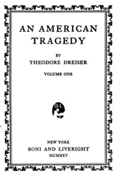 Обложка книги "Американская трагедия. Том 1"