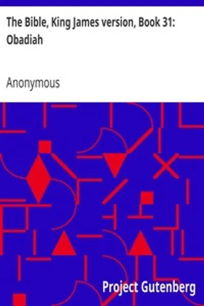 Обложка книги "Библия, версия короля Иакова, книга 31: Авдий"